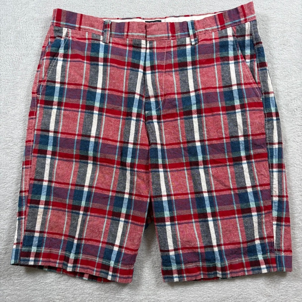 J. Crew Rivington Shorts Mens 34 Multicolor‎ Plaid Cotton Casual Everyday Wear